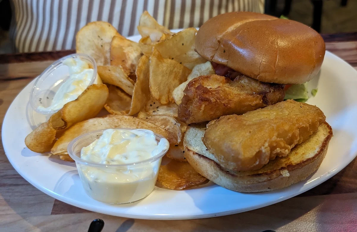 Fish Sandwich and Chips