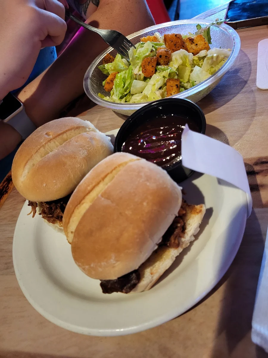 Pork Sliders w Side Cesar Salad