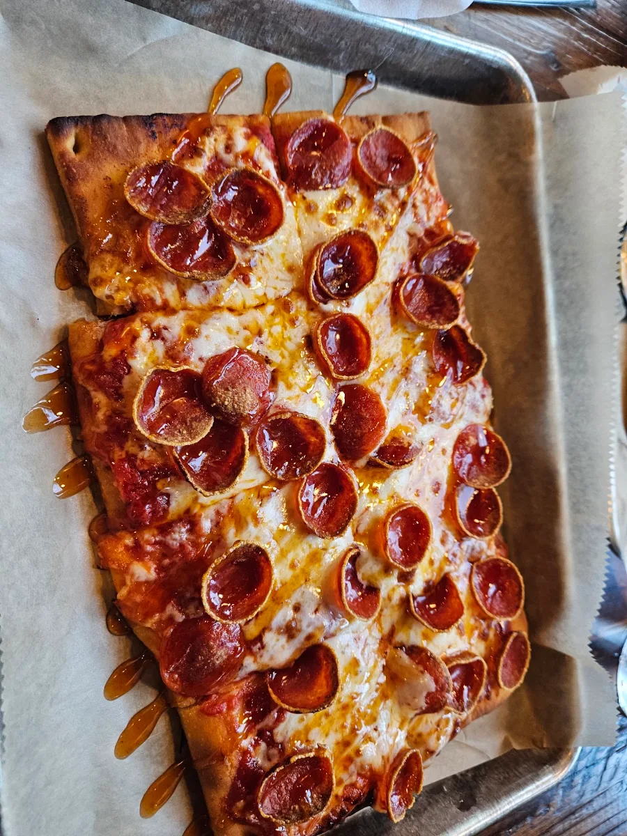 Pepperoni Flatbread with Hot Honey