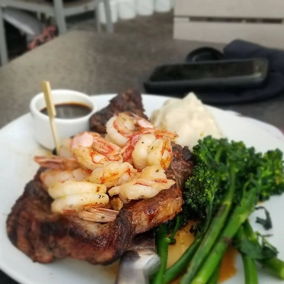 Rib Eye & Shrimp