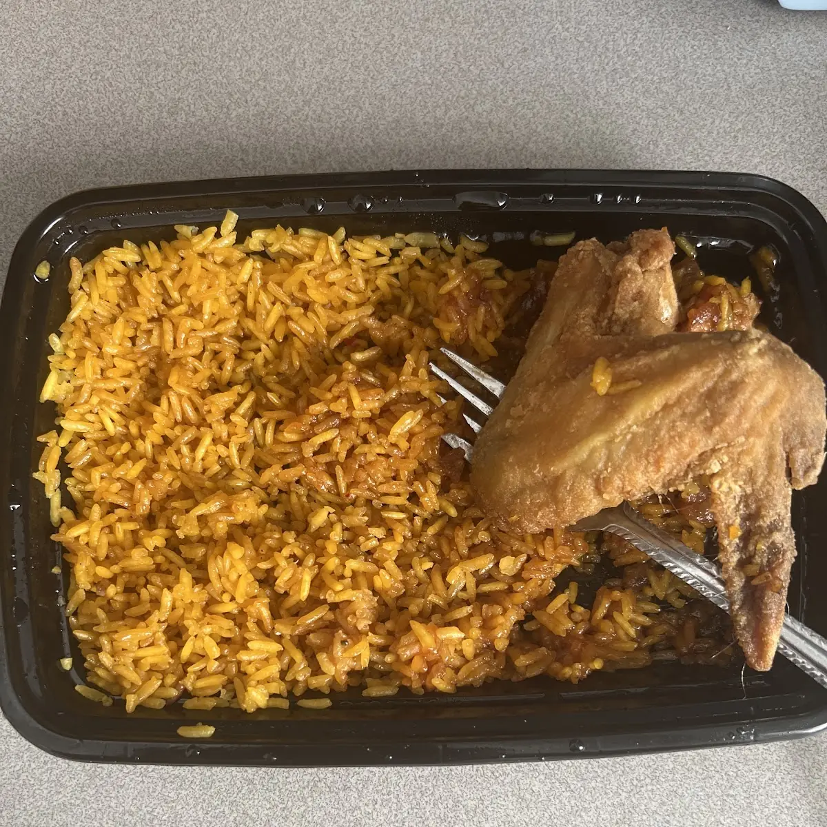 Chicken Wings with Fried Rice
