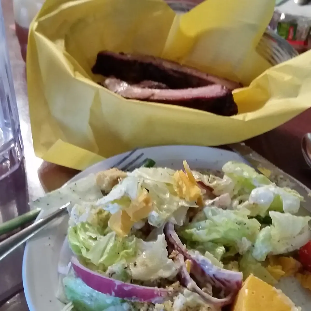 Rib Appetizer and Salad from Salad Bar