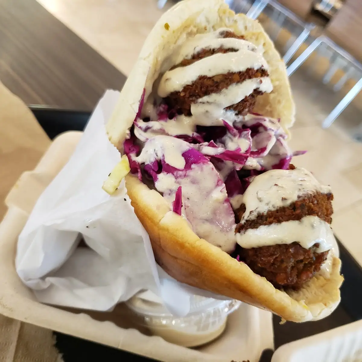 Spicy Falafel Sandwich