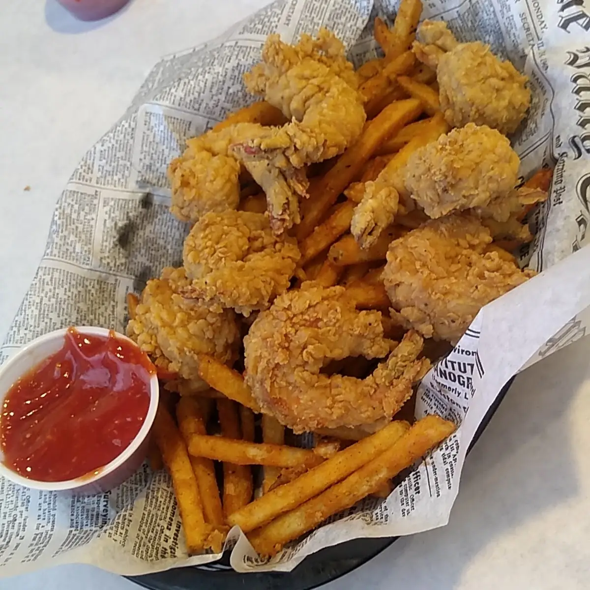Fried Shrimp Basket with Cajun Fries