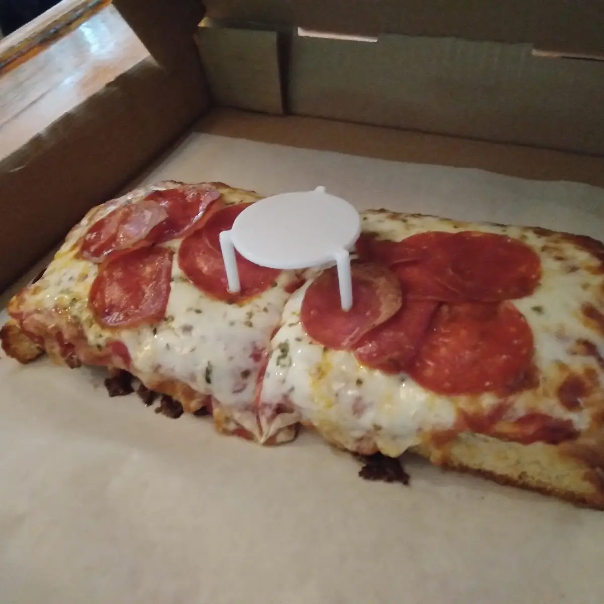 Sicilian Pizza with Pepperoni Pizza Slice