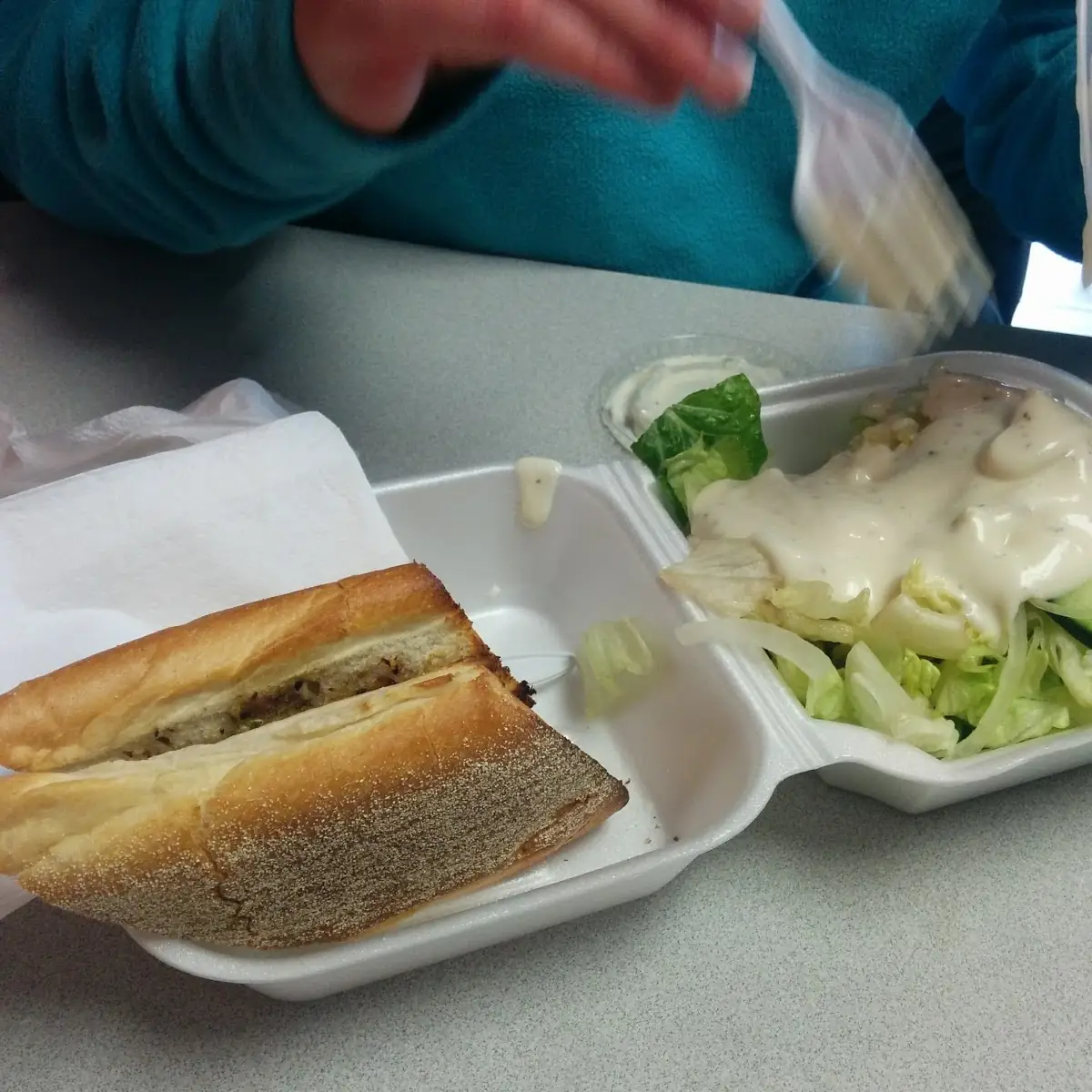 Side Salad and Garlic Bread