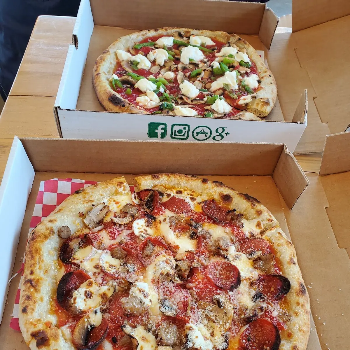 Pepperoni Sausage and Mushroom Pizza