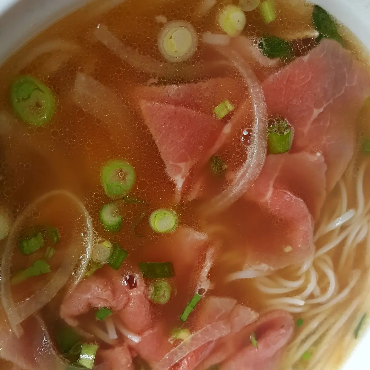 Rice Noodle Soup with Rare Beef