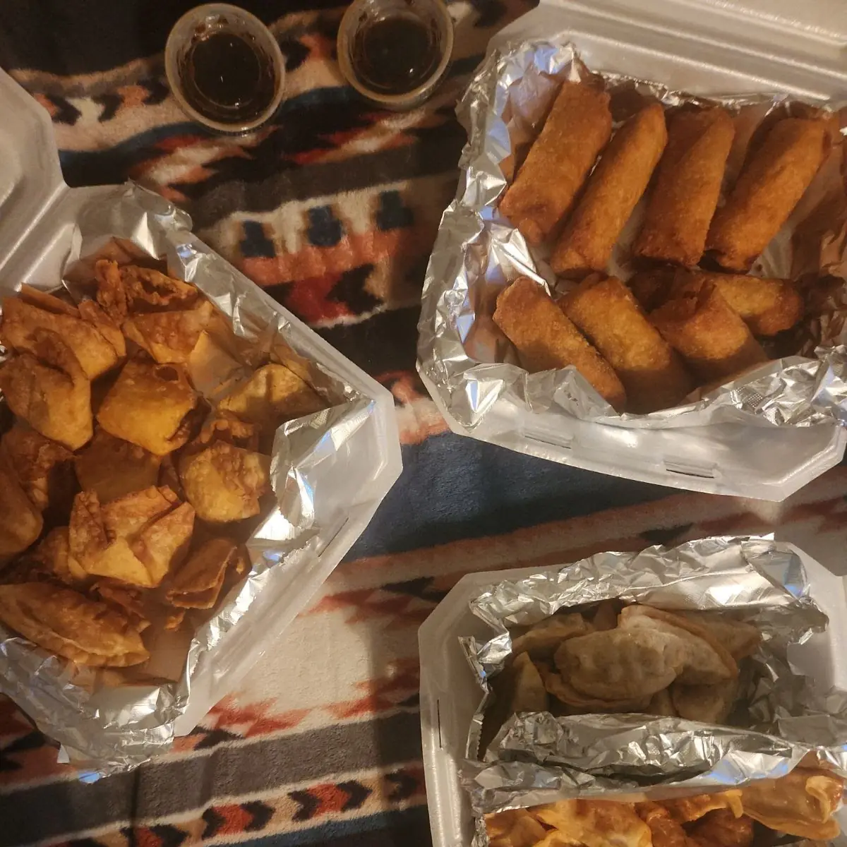 Egg Rolls Chicken and Pork Dumplings