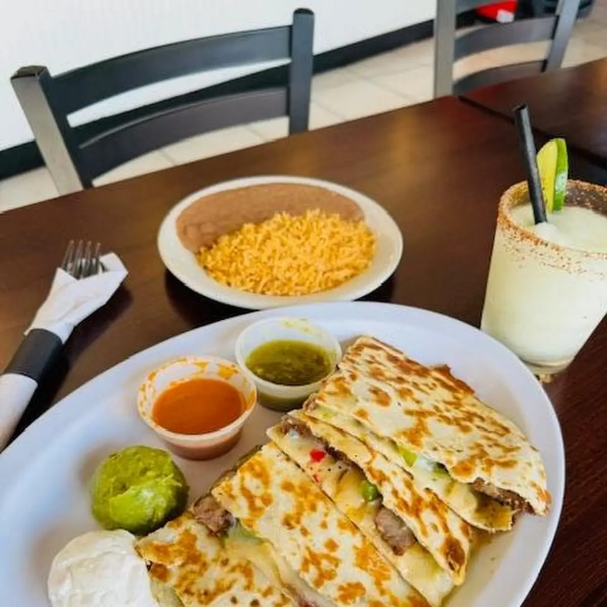 Cheese Quesadilla Rice/Beans
