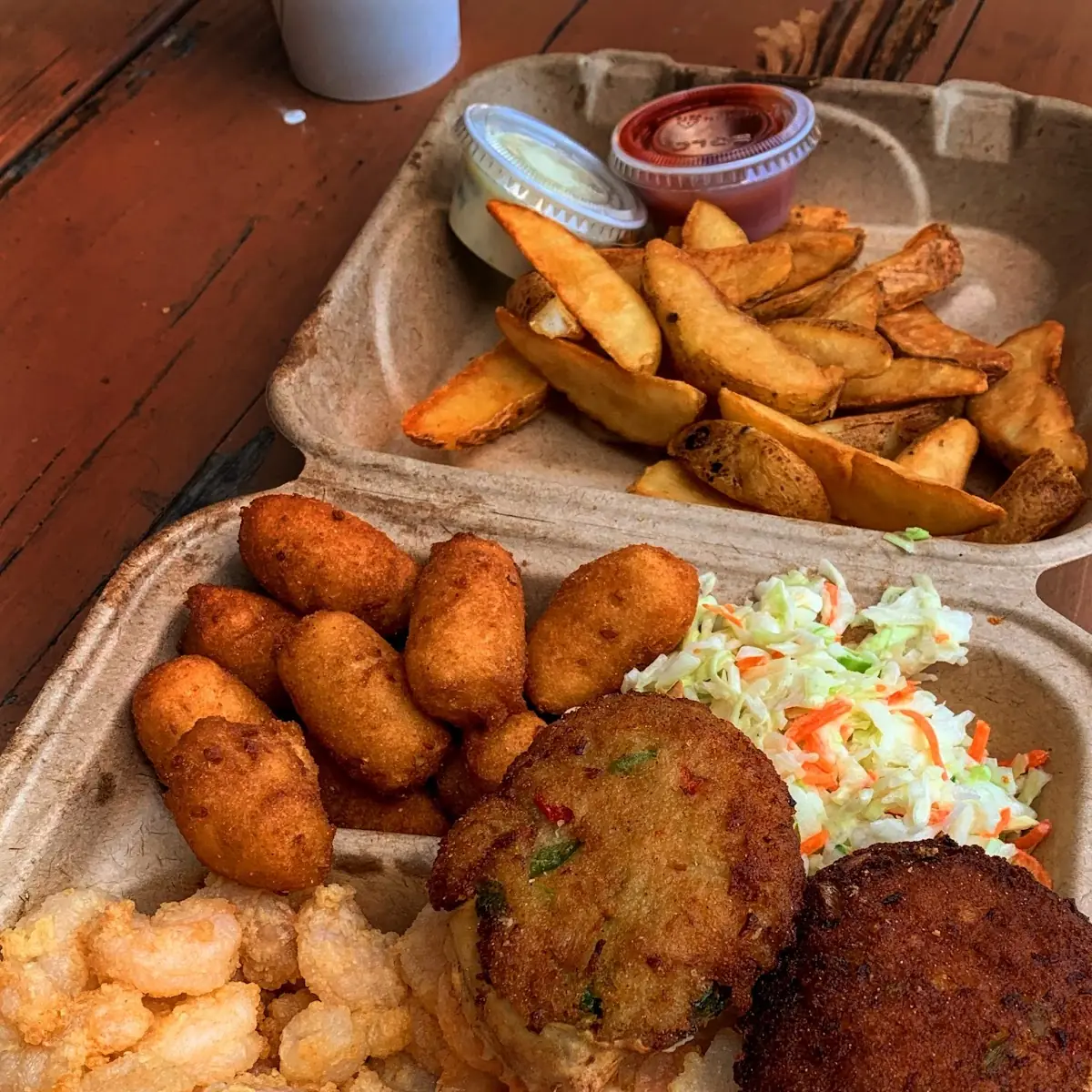 Shrimp and Deviled Crab Combo Plate