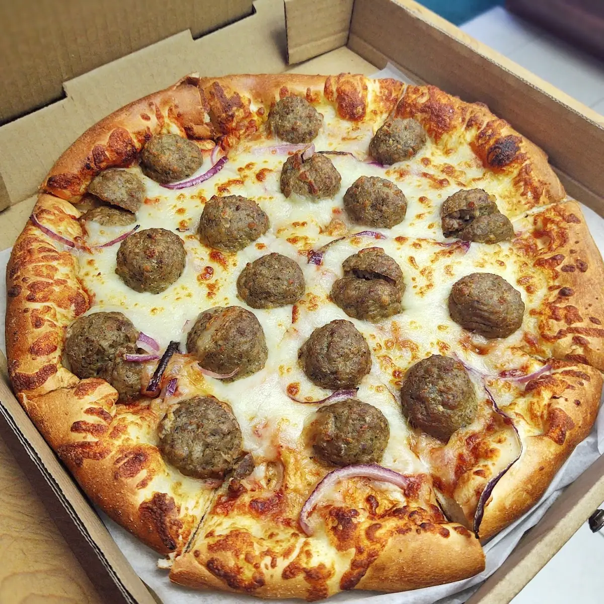 Meatball Pizza