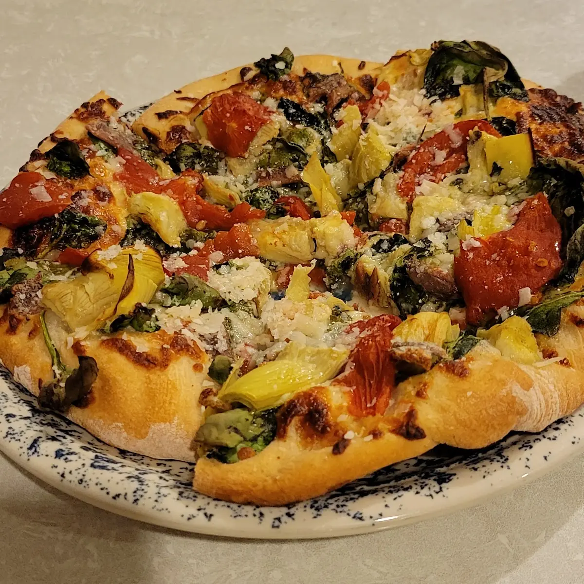 Artichoke and Spinach Pizza