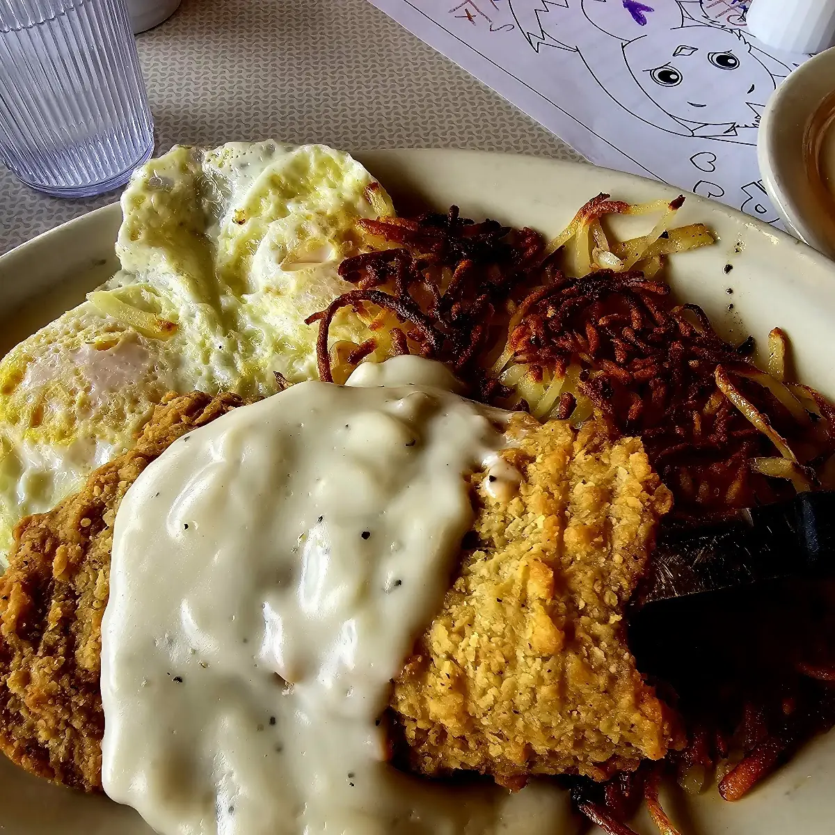 Chicken Fried Steak and Eggs