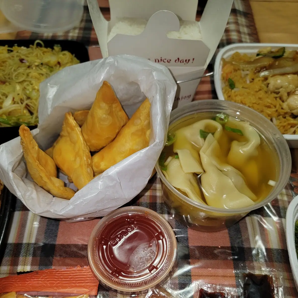 Wonton Soup & Crab Rangoons