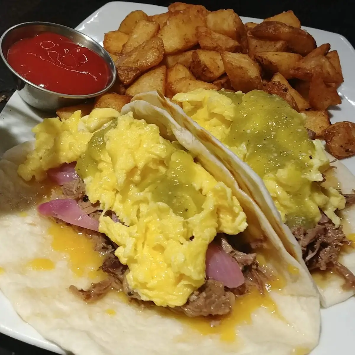 Breakfast Carnitas Tacos