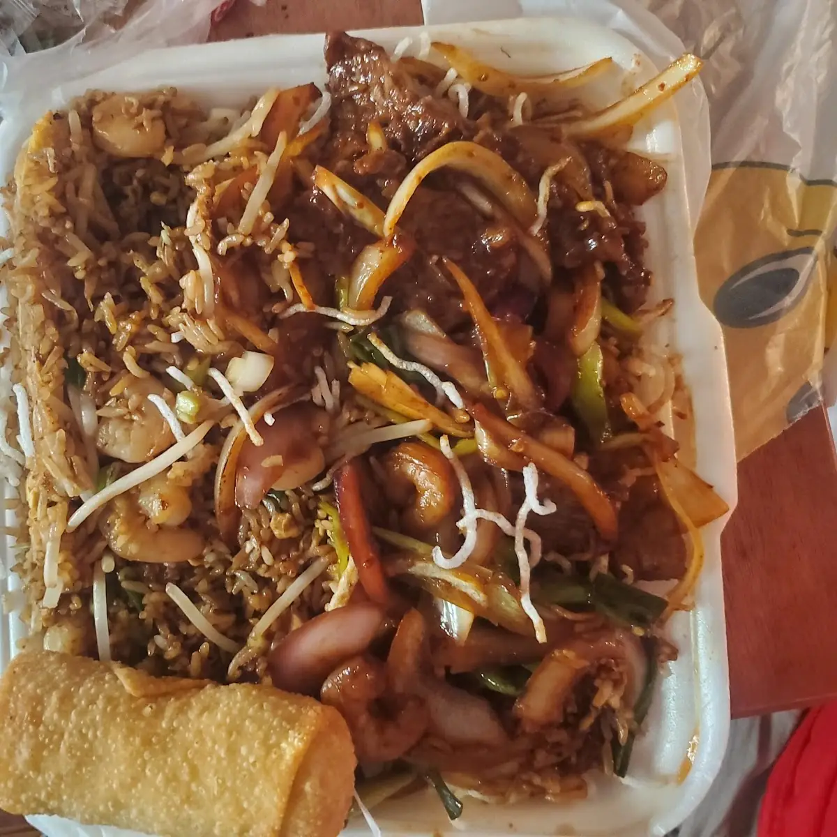 Mongolian Beef Shrimp Fried Rice