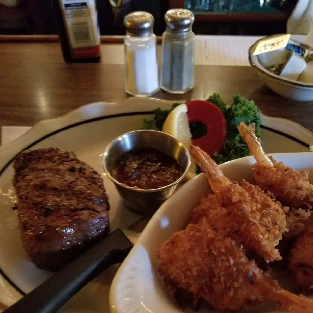 Filet Mignon and Coconut Shrimp