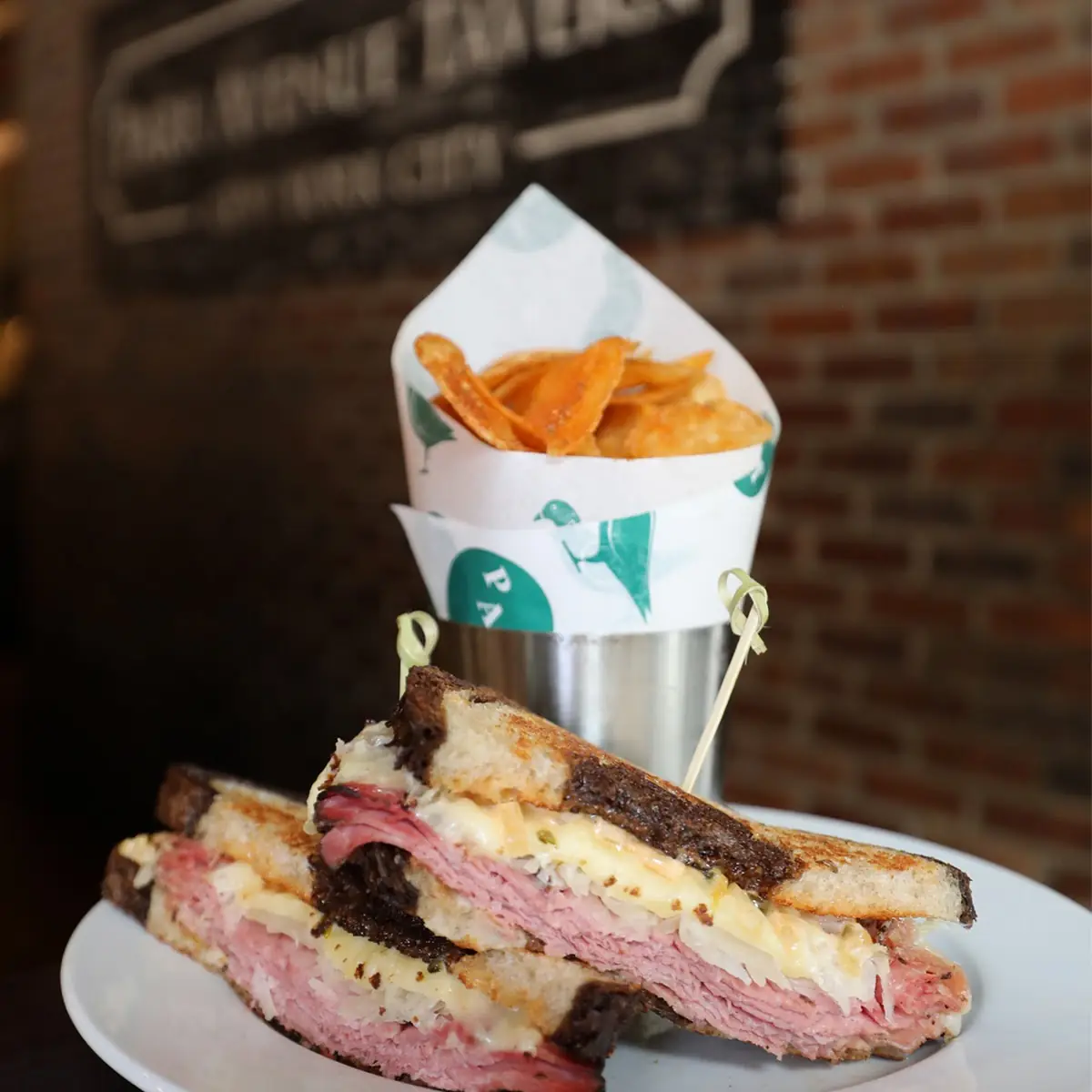 Pastrami Reuben on Rye