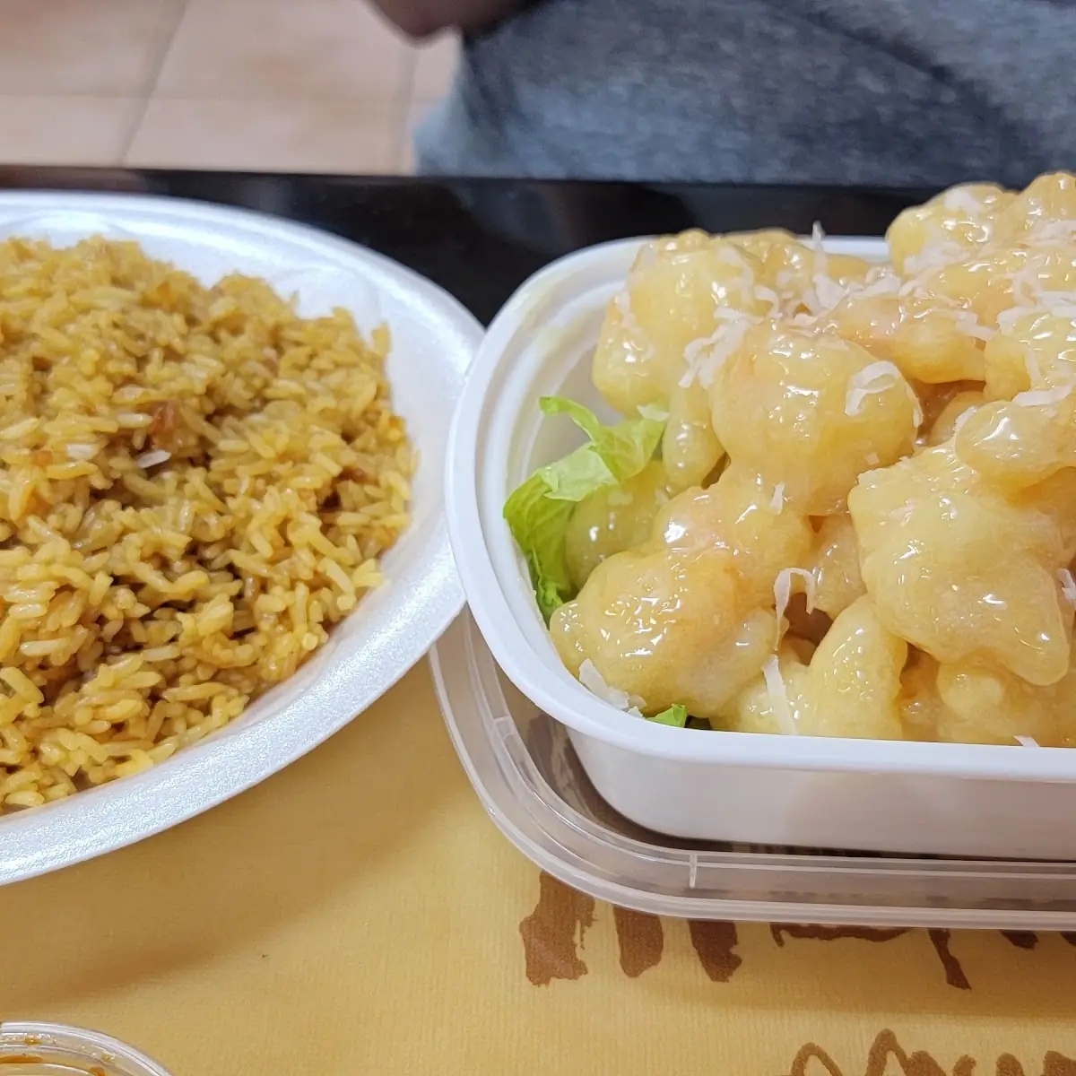 Coconut Shrimp and Fried Rice
