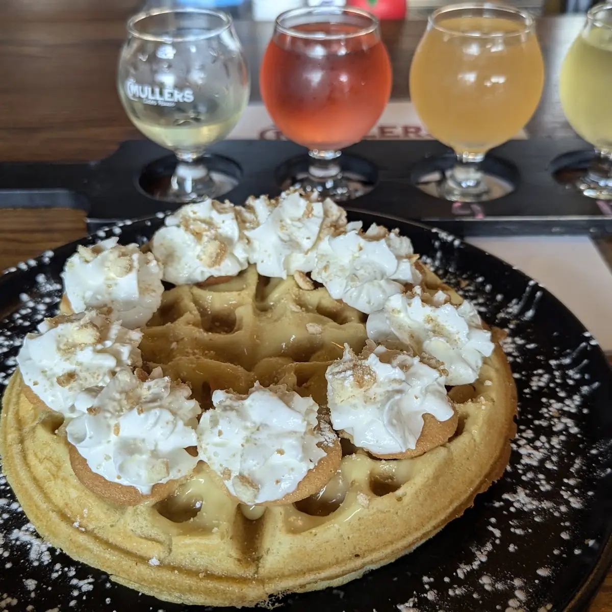 Banana Pudding Belgian Waffle