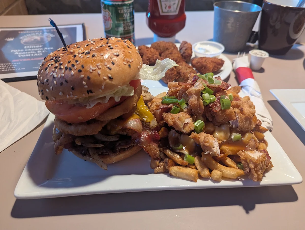 Hungry Bear Burger with Poutine Side, Hungry Bear Diner