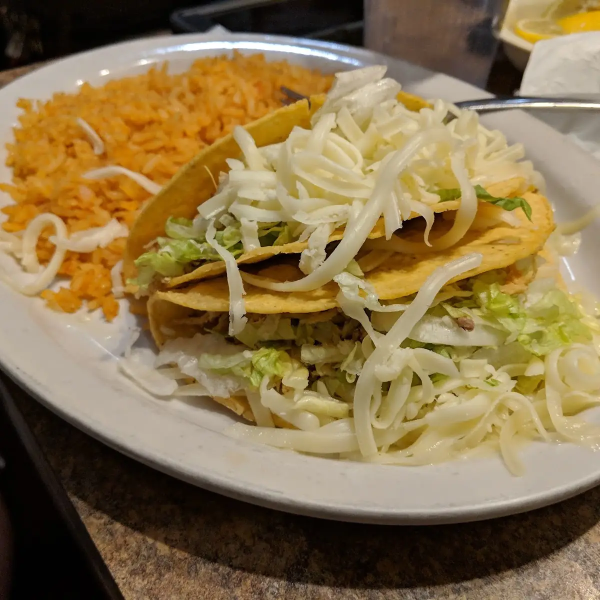 Chicken Tacos with Spanish Rice