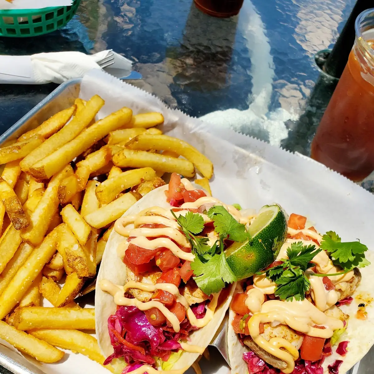 Fish Tacos with Fries