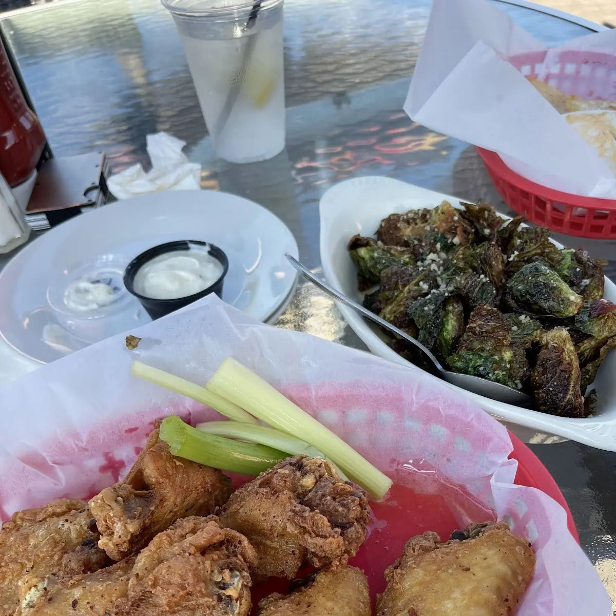 Wings and Brussel Sprouts