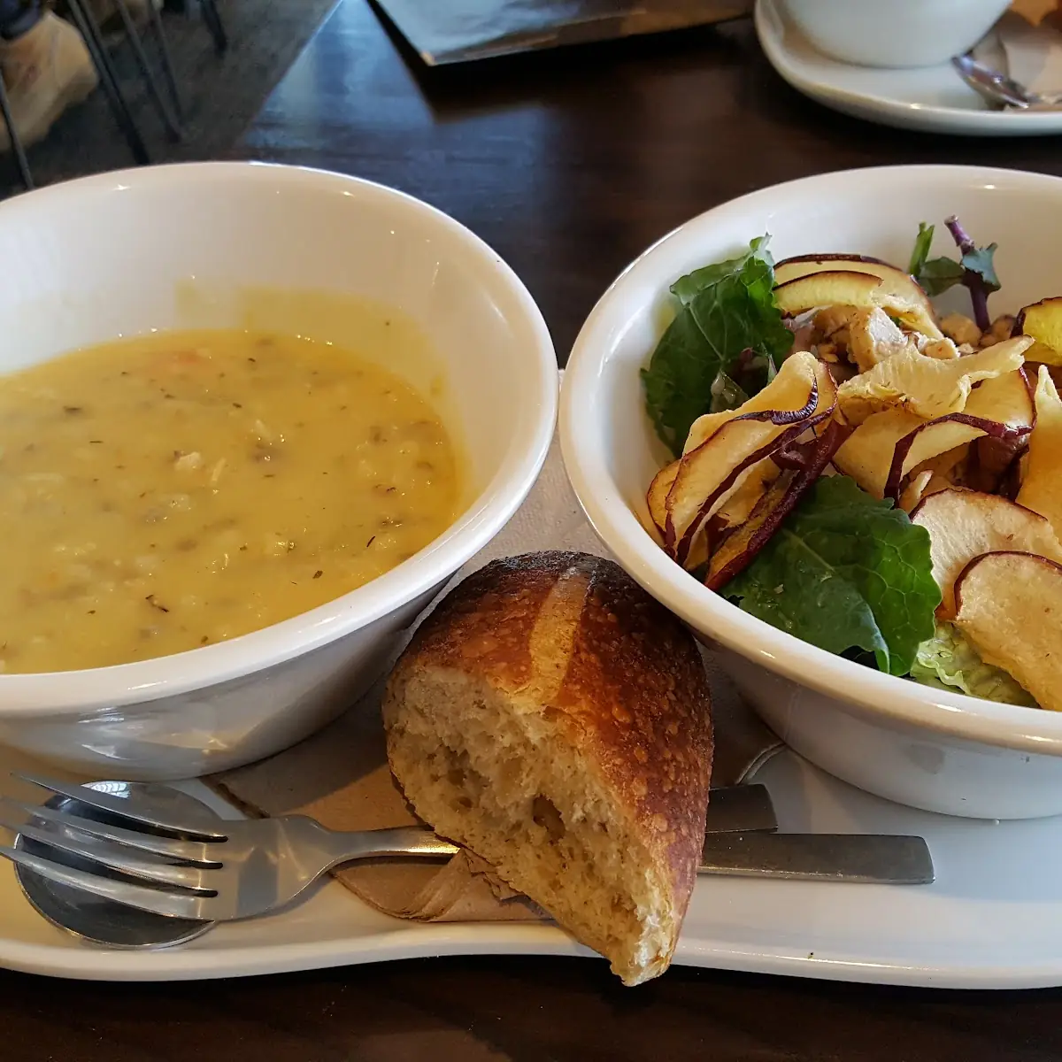 Wild Rice Soup and Apple Chicken Salad