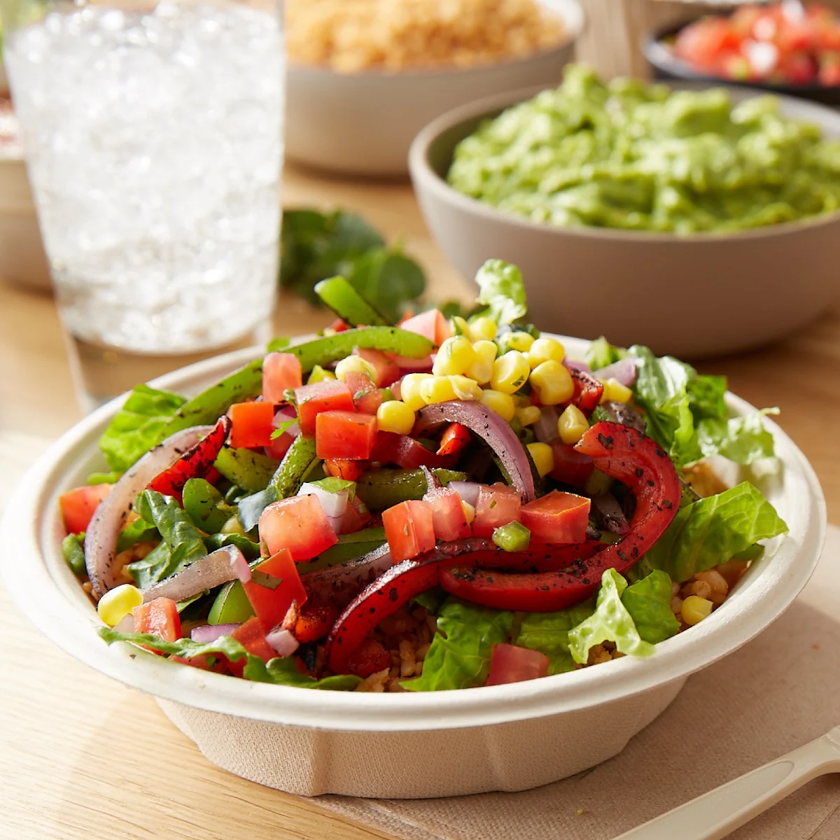 Fajita Veggie Bowl Drink, QDOBA Mexican Eats