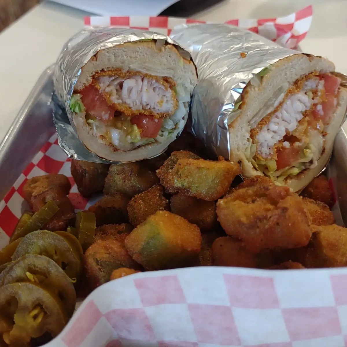 Fish Sandwich Combo with Okra