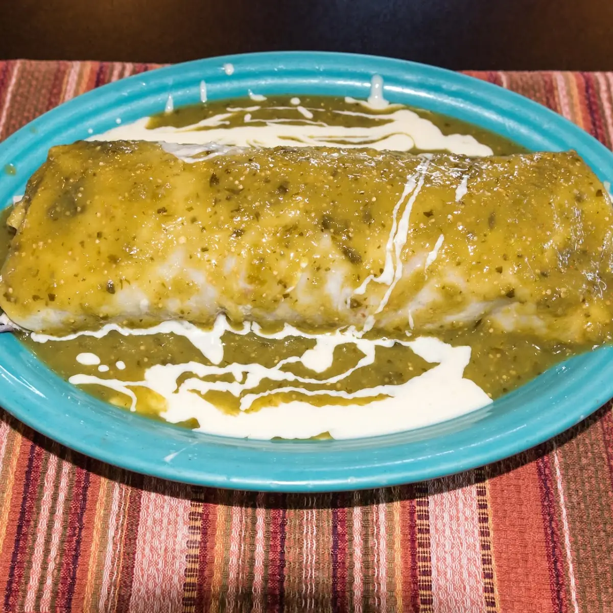 One Burrito One Enchilada and One Chile Relleno