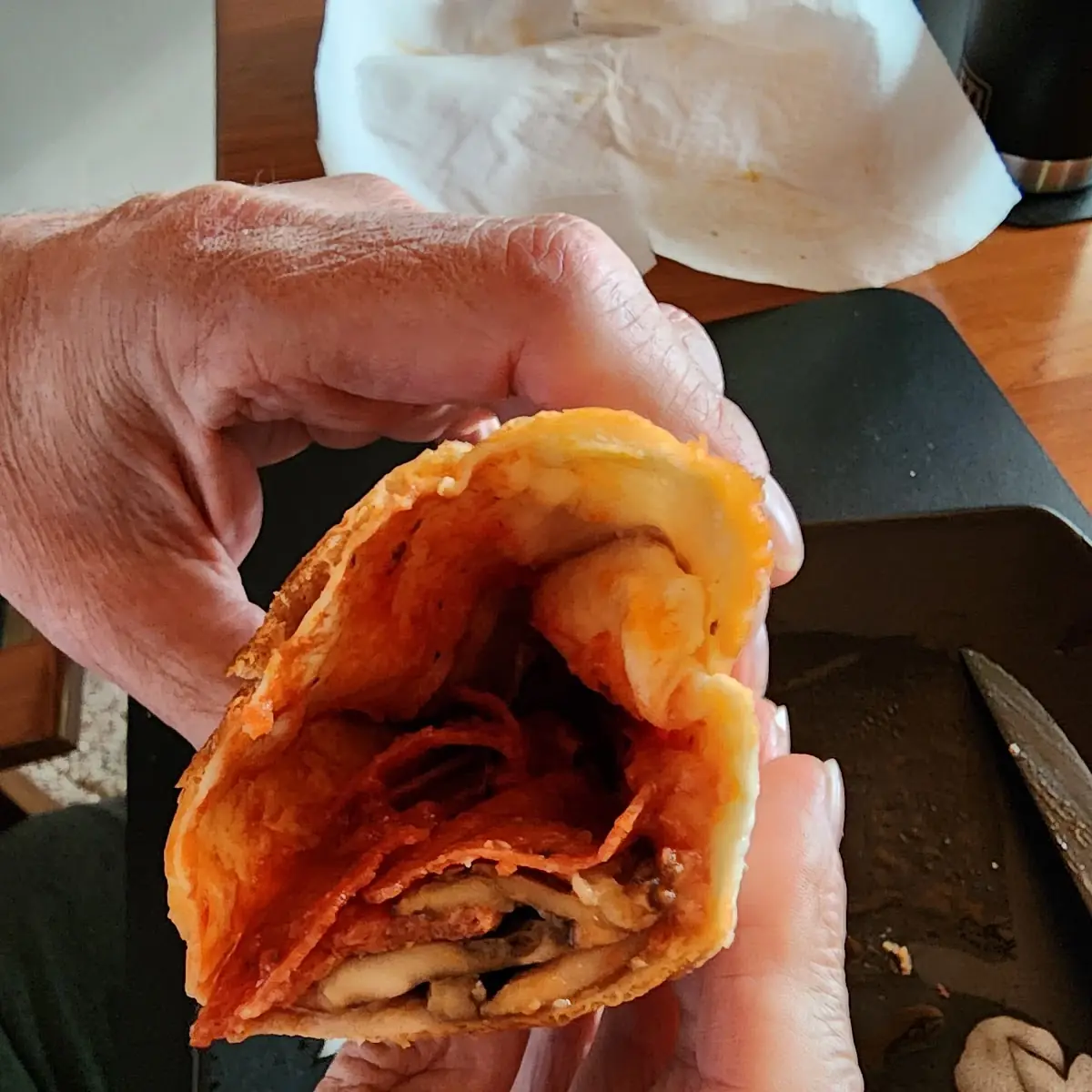 Pepperoni Roll with Triple Cheese Is What I Ordered We Will not Be Back