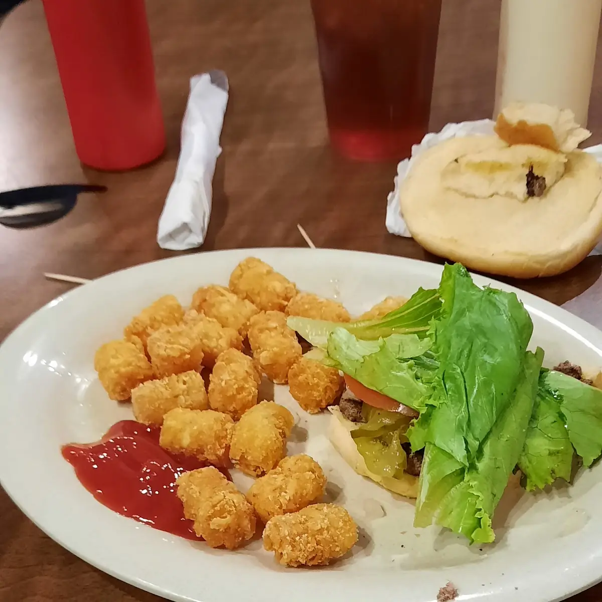 Bison Burger & Tater-Tots