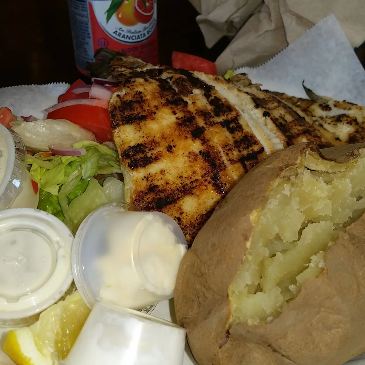 Baked Potato & Coleslaw Tilapia