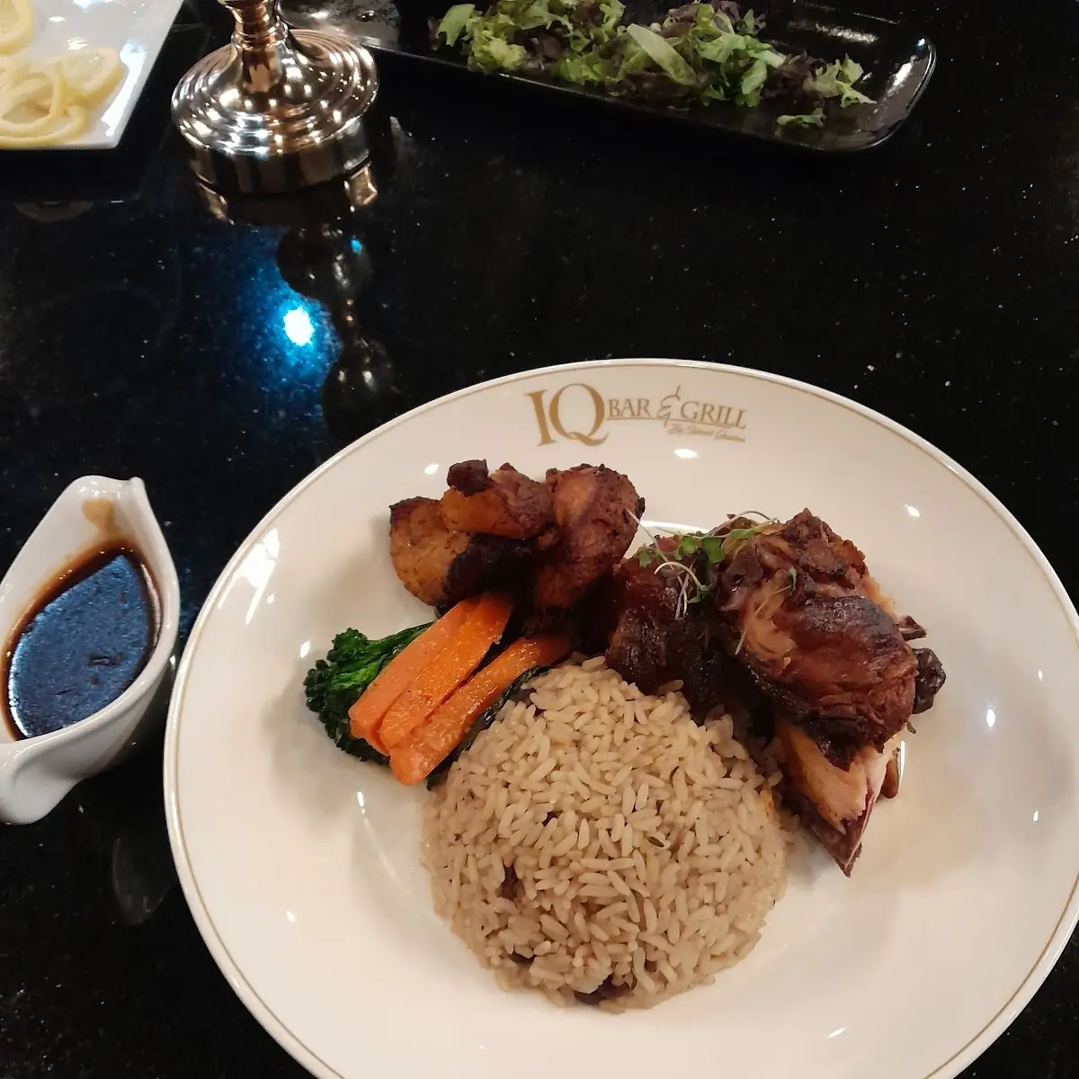 Jerk Chicken Rice &Beans with Broccoli &Carrots