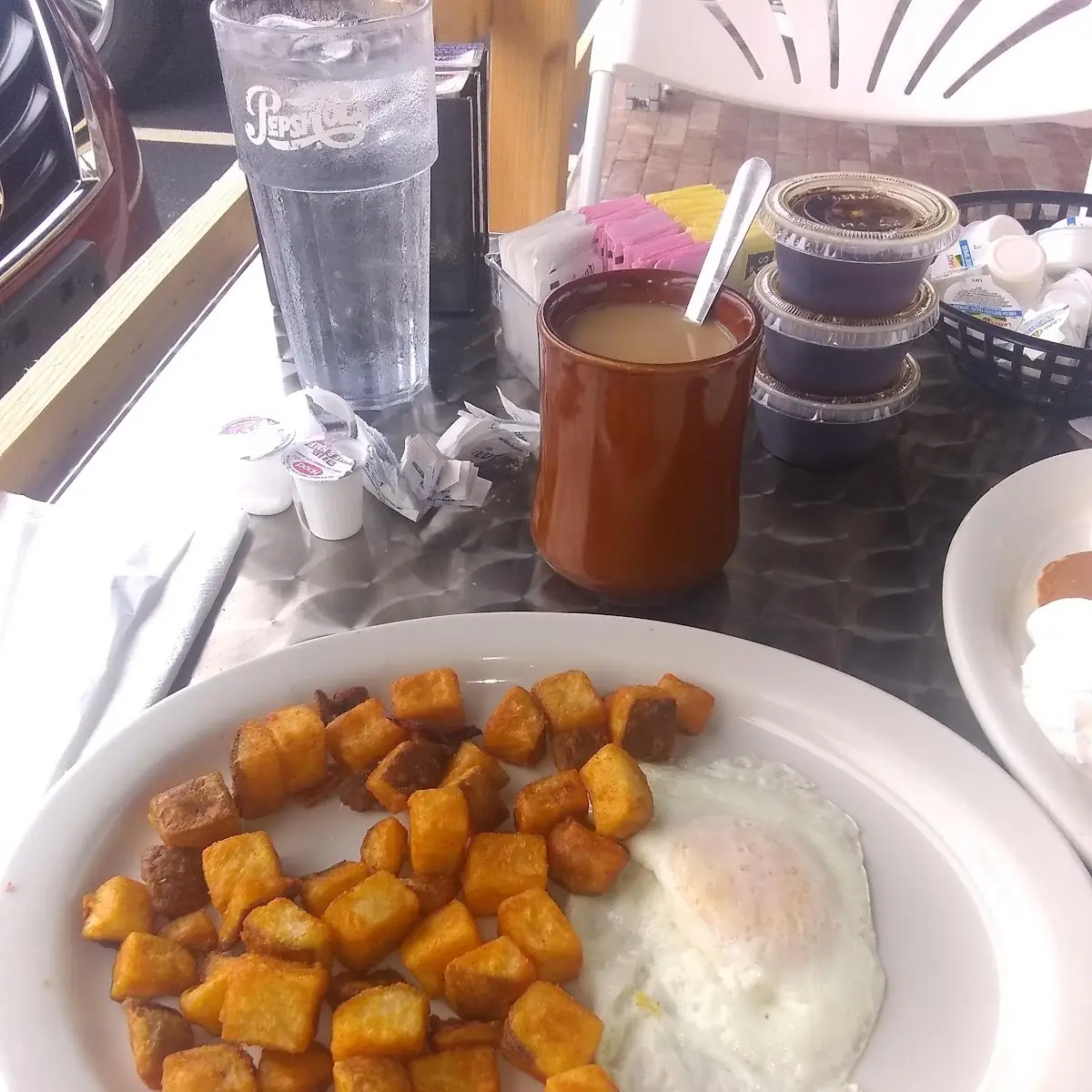 Over Easy Eggs with Hash Browns