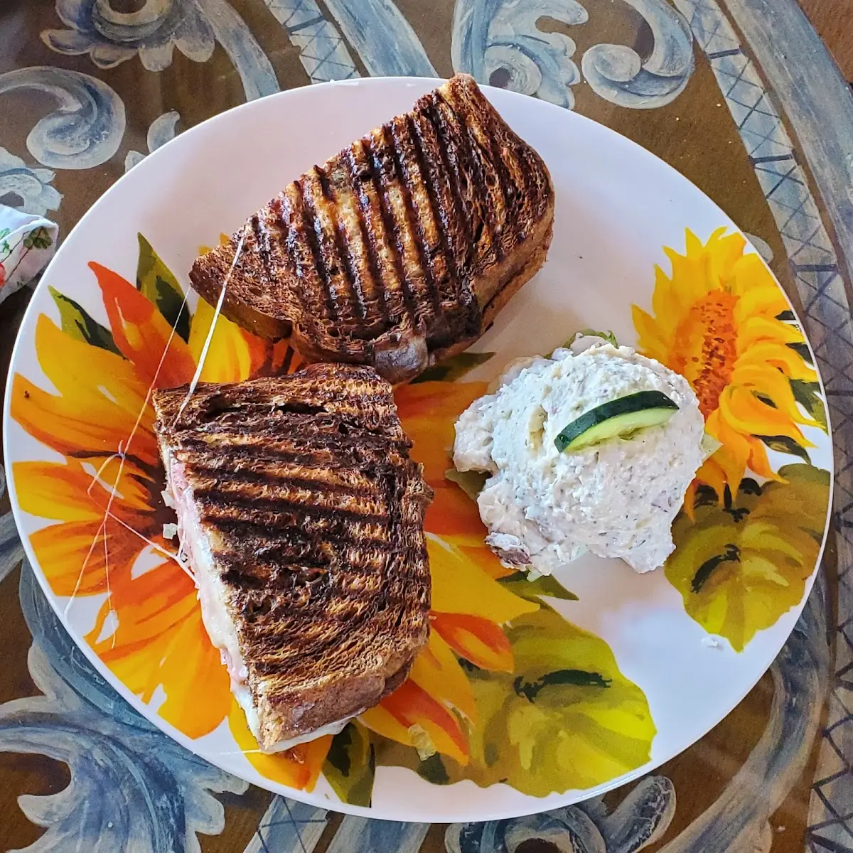 Grilled Mozzarella and House Salad