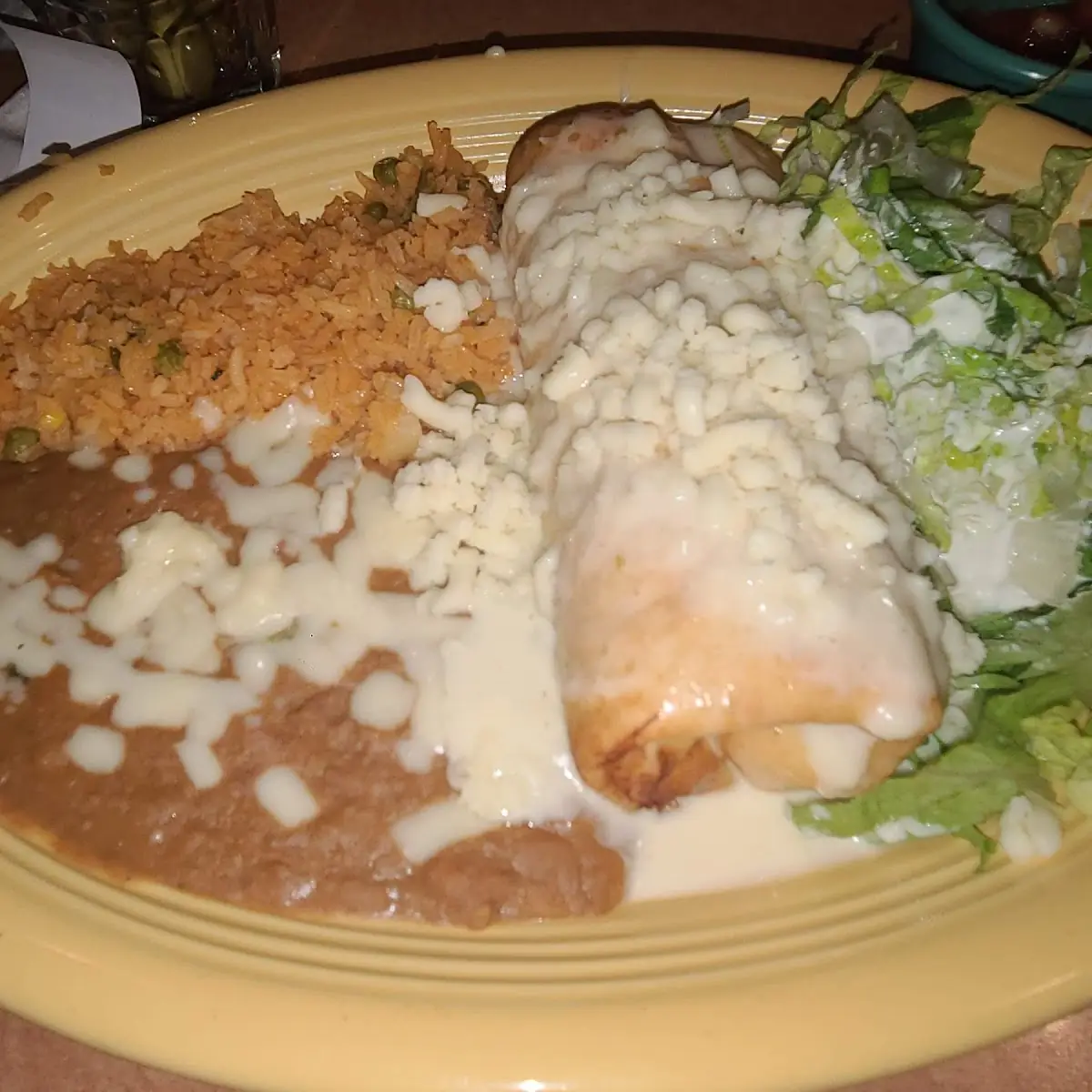 Chicken Tinga Taco & Enchilada Monterrey Combo