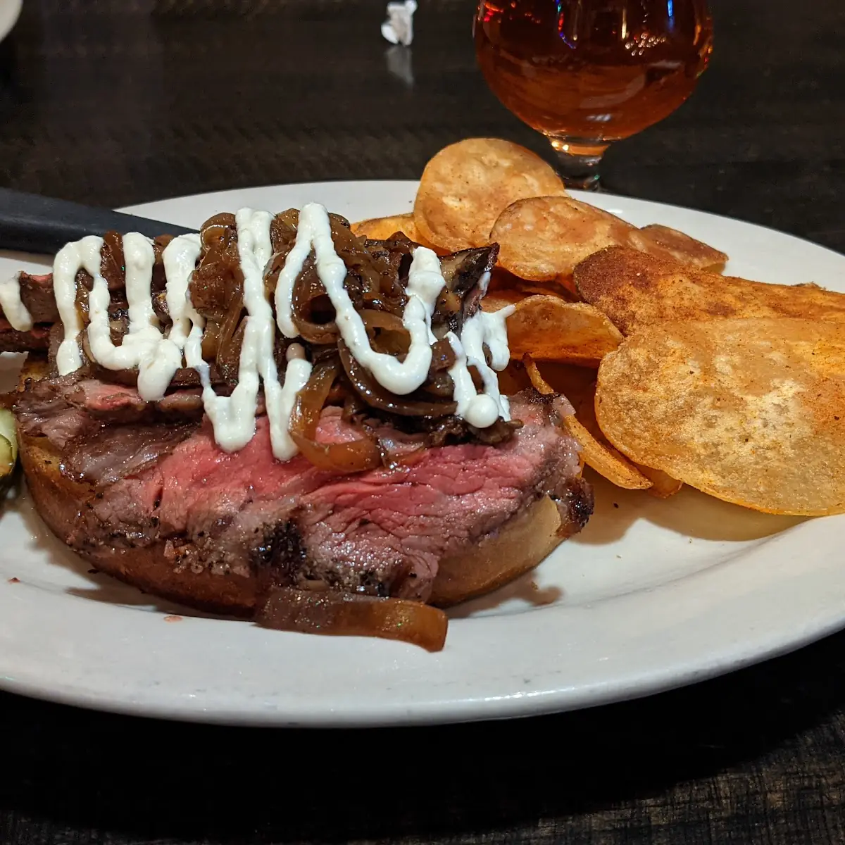 Open Faced Steak Sandwich