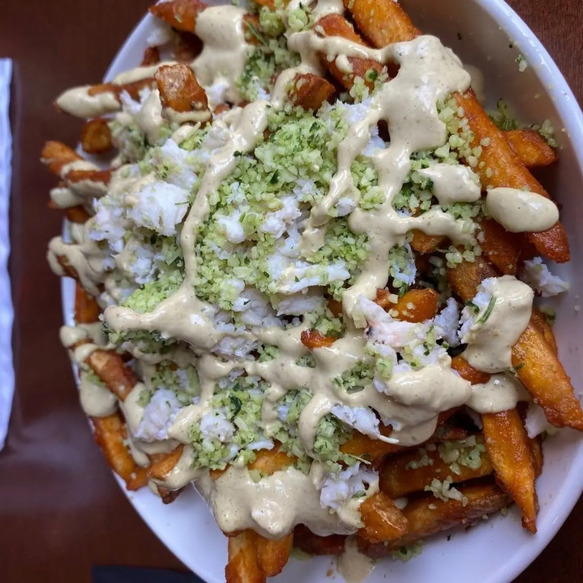 Garlic Parmesan Crab Fries