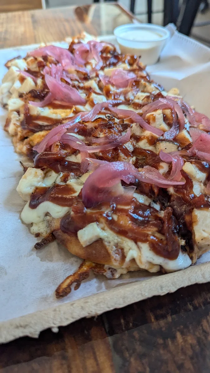 Chicken Bacon Ranch Flatbread Pizza