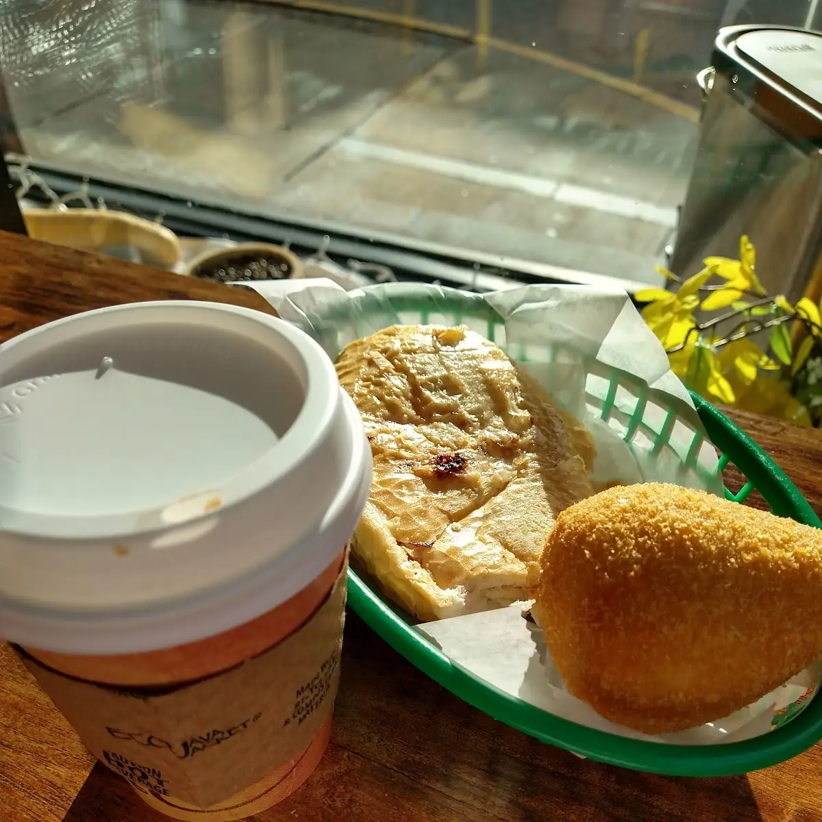 Coffee Toast Cheese Bread and Coxinha De Frango