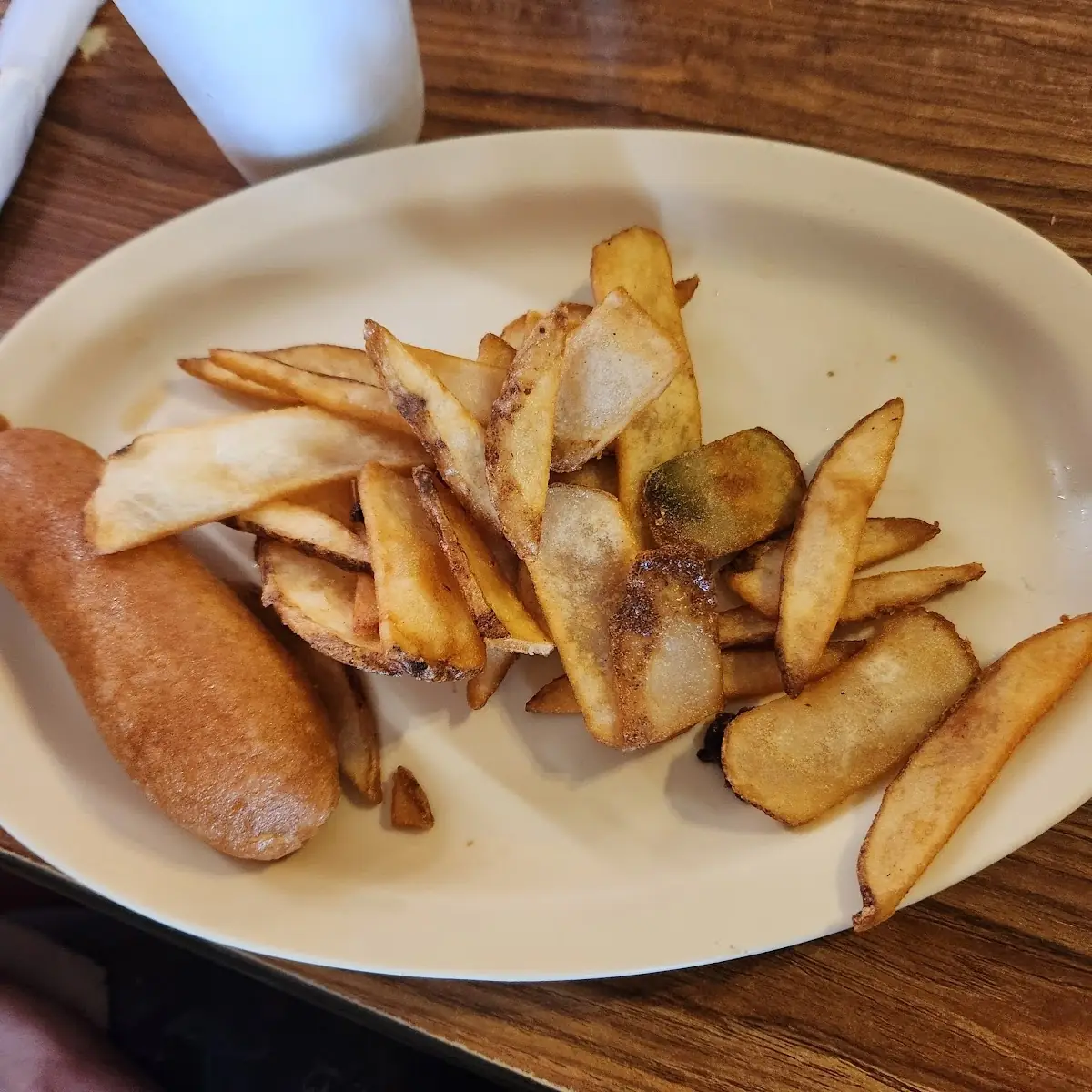 Corn Dog and Fries