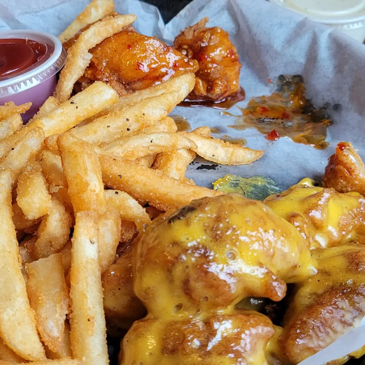 Chicken Wings and Fries
