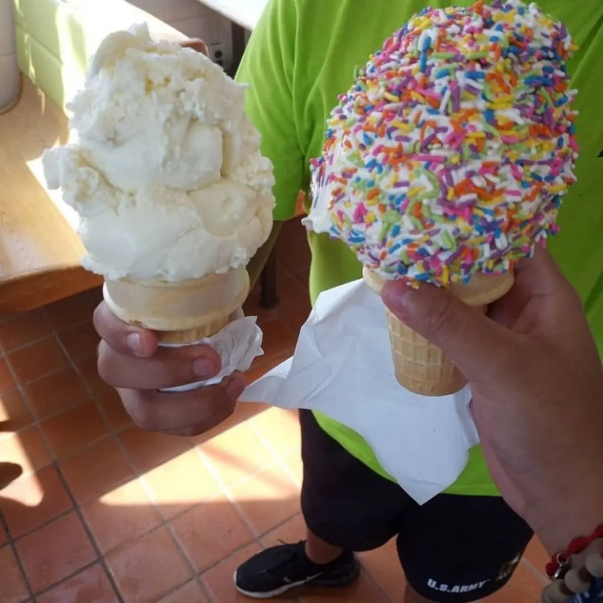 Vanilla Ice Cream Cone Sprinkles