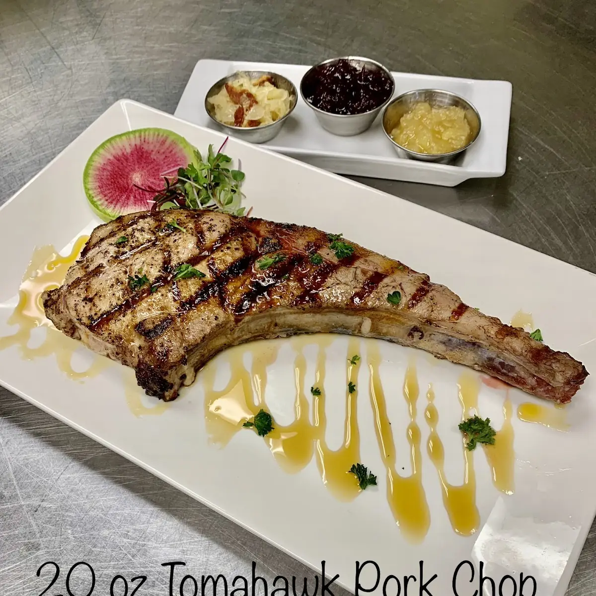 Tomahawk Pork Chop or Maple Bourbon Chop