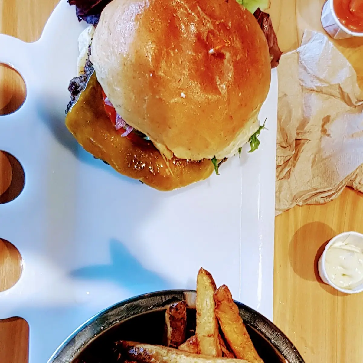 Veggie Burger and Fries