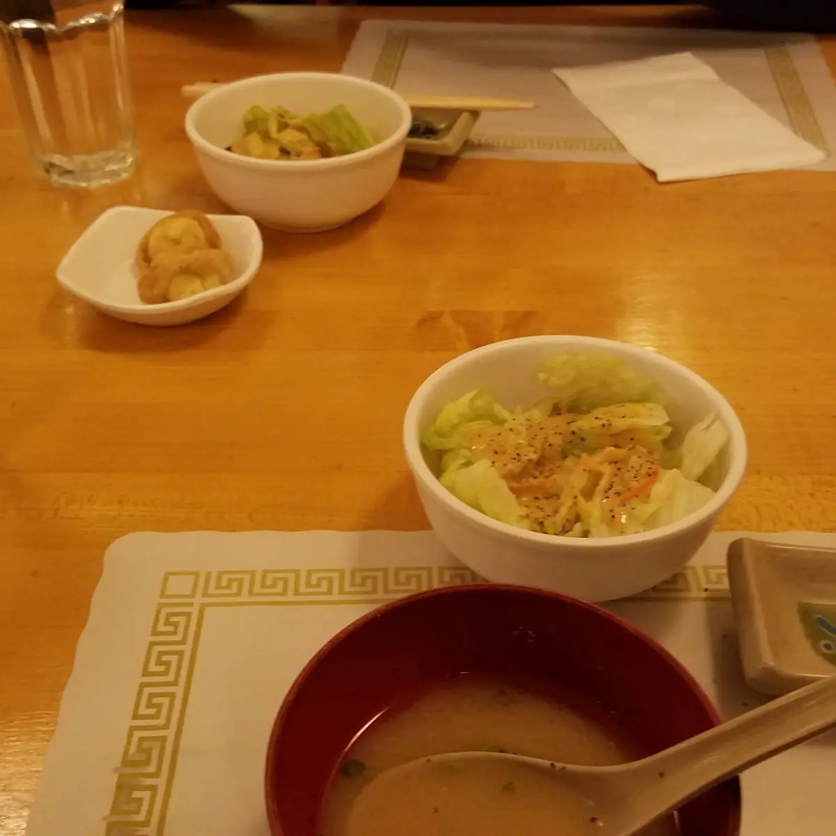 Miso Soup and Salad